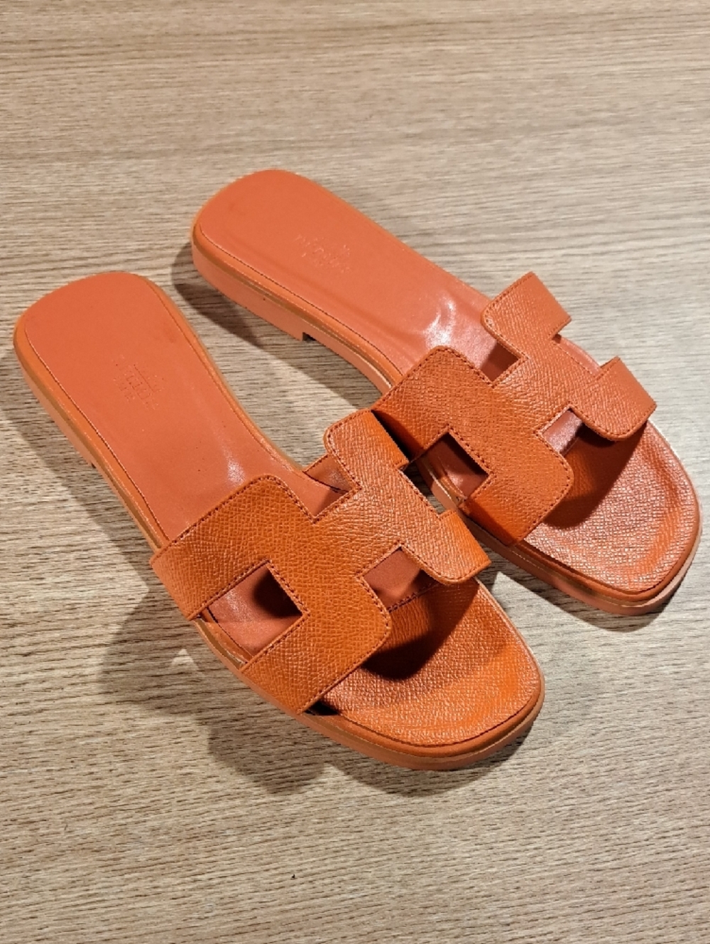 Women’s Orange Oran Style Leather Sandals 38 US 8 - Picture 2 of 8